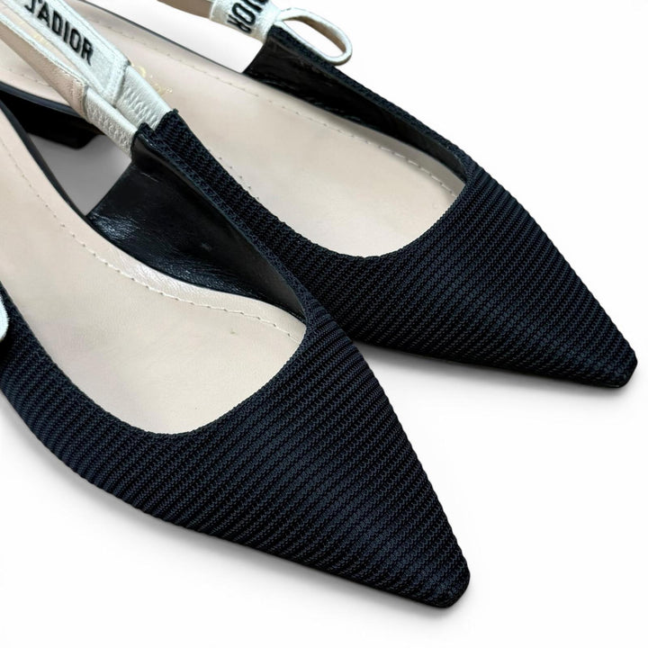 美品★Christian Dior クリスチャンディオール KCB384TFLS900 J’ADIOR レザー使い スリングバック フラット パンプス 36 箱付