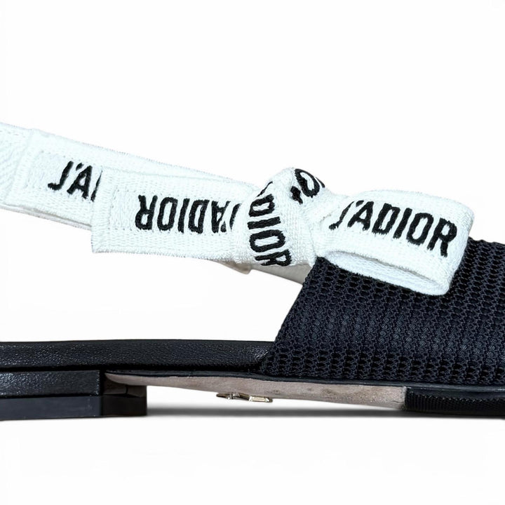 美品★Christian Dior クリスチャンディオール KCB384TFLS900 J’ADIOR レザー使い スリングバック フラット パンプス 36 箱付