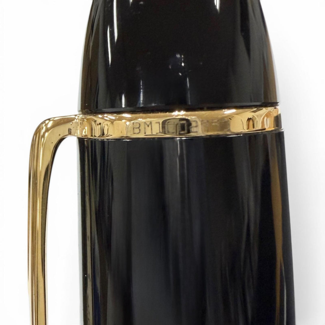 極美品□MONTBLANC モンブラン マイスターシュテュック 149 ペン先18K EFニブ キャップ式 万年筆 ブラック ゴールド ドイツ製 メンズ