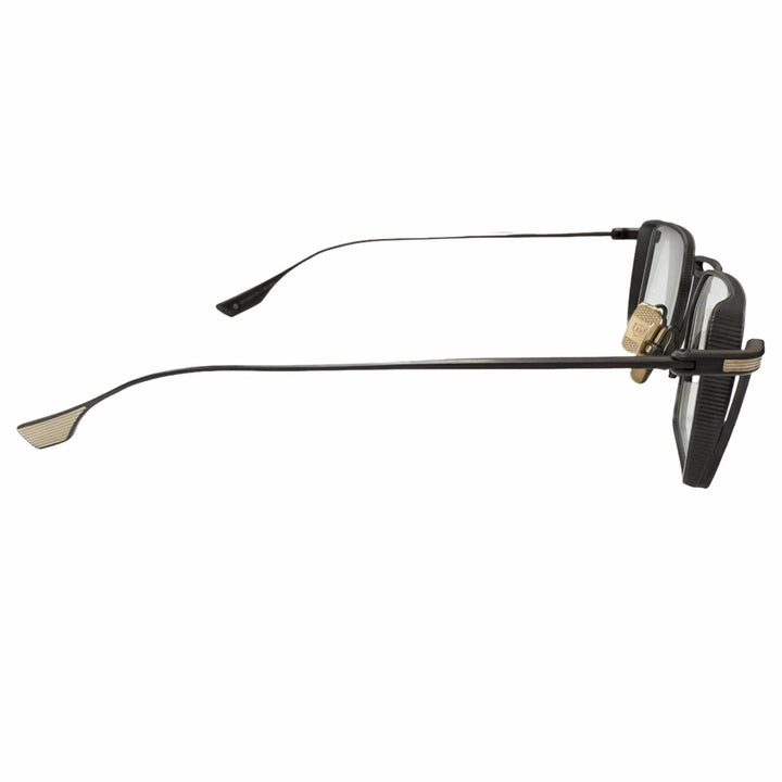 極美品□DITA ディータ DTX125 LINDSTRUM スクエアフレーム メガネ 眼鏡 アイウェア ブラック ゴールド 51□20-140 日本製 定価123200円