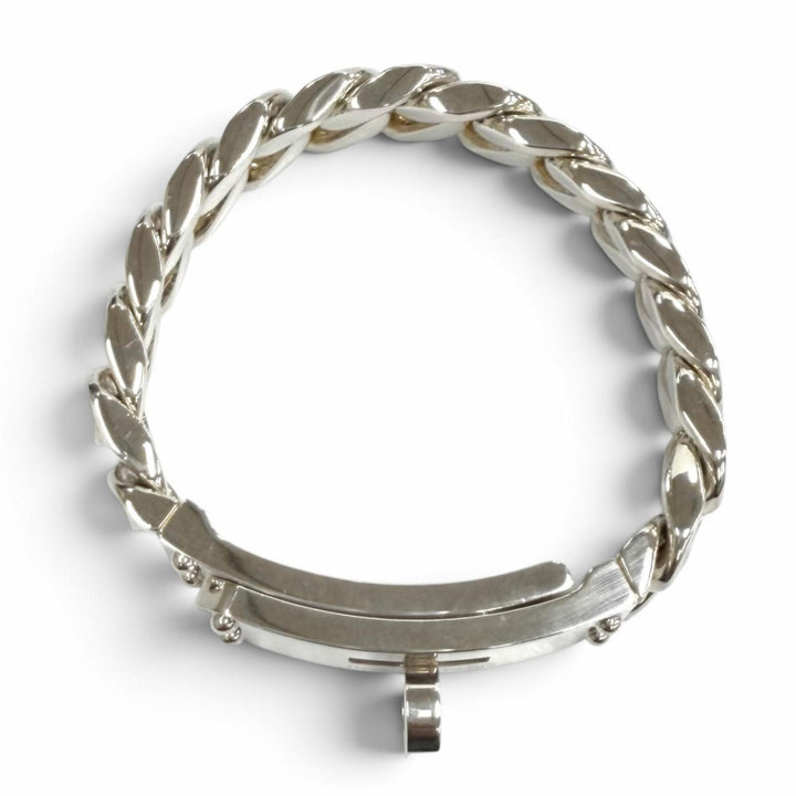 極美品★HERMES エルメス 2022年製 ケリーグルメットGM AG925 ブレスレット アクセサリー シルバー イタリア製 重量72.4g レディース