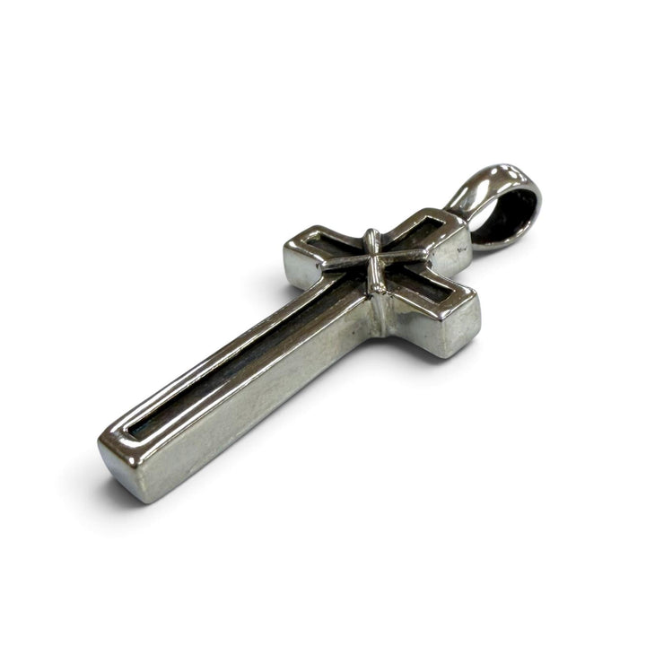 美品▼CHROME HEARTS クロムハーツ MAPLE SOAP CROSS メイプルソープクロス 925 ペンダントトップ シルバー 重量2.71g メンズ レディース