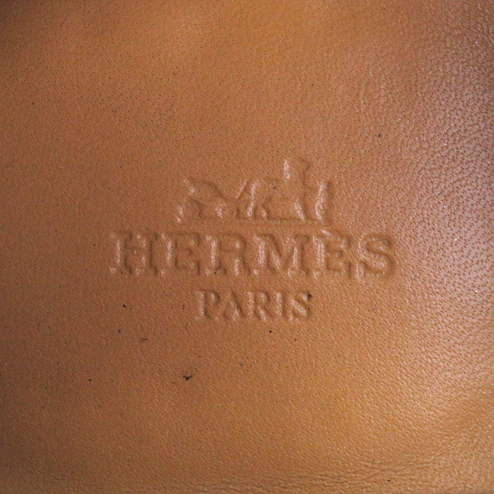 美品□HERMES エルメス レザー コンスタンス Hロゴ シルバー金具 モカシン ローファー ブラウン 46 保存袋付き イタリア製 メンズ