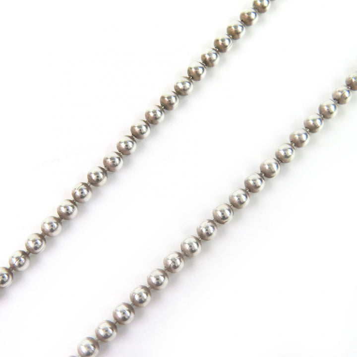 美品△CHROME HEARTS クロムハーツ 925 ヴァインダガーカットアウトドッグタグ ボールチェーン社外品 ネックレス シルバー 重量32.17g