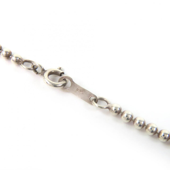 美品△CHROME HEARTS クロムハーツ 925 ヴァインダガーカットアウトドッグタグ ボールチェーン社外品 ネックレス シルバー 重量32.17g