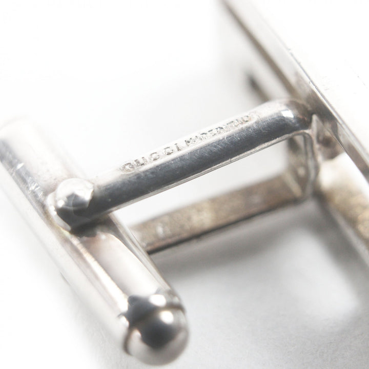 良品□GUCCI グッチ SV925 Gスクエア アクセサリー カフスボタン カフリンクス シルバー 箱・保存袋付き イタリア製 総重量11.57g メンズ