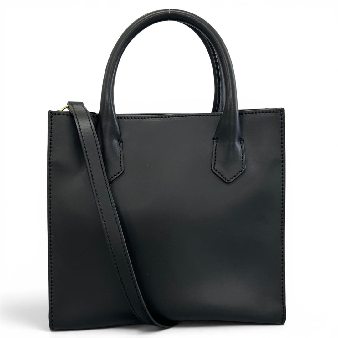 美品▲IACUCCI イアクッチ レザー 2WAY ハンドバッグ ショルダーバッグ ブラック ゴールド金具 イタリア製 レディース