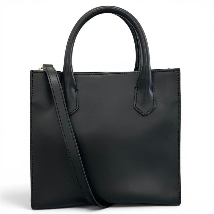 美品▲IACUCCI イアクッチ レザー 2WAY ハンドバッグ ショルダーバッグ ブラック ゴールド金具 イタリア製 レディース