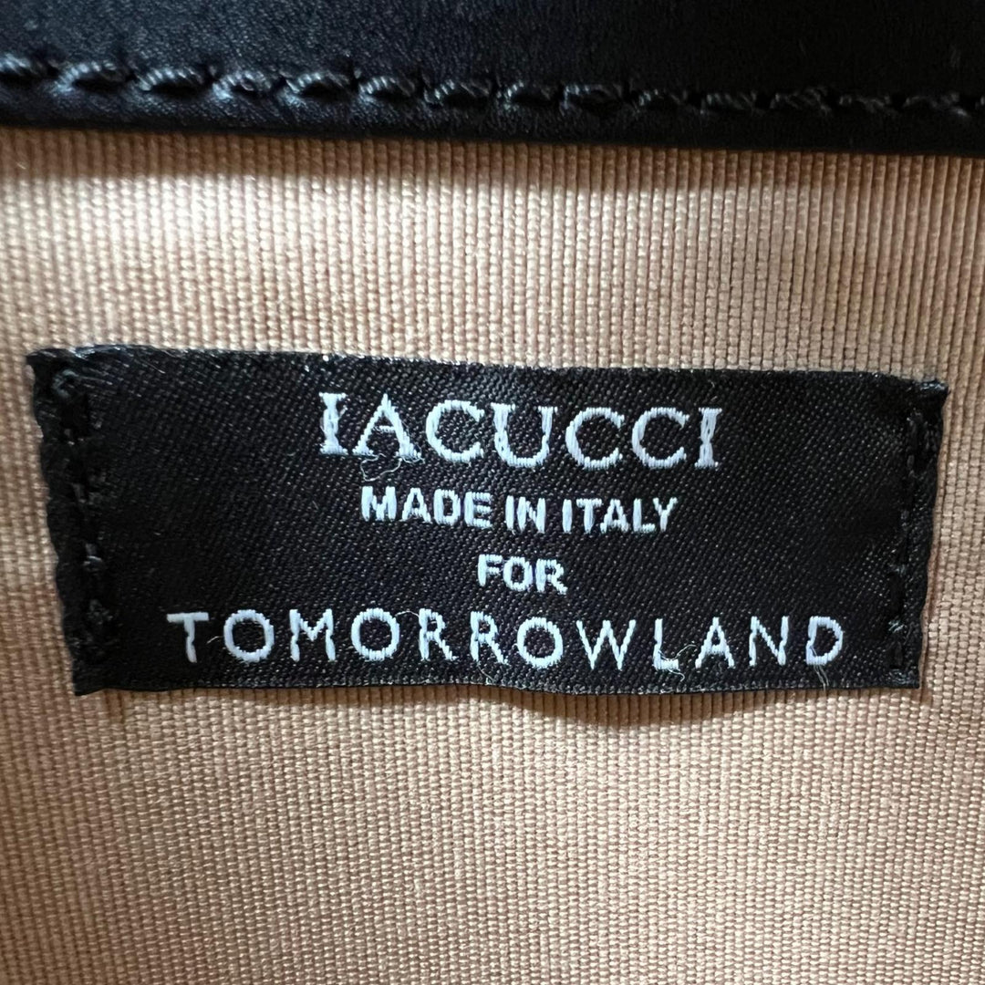 美品▲IACUCCI イアクッチ レザー 2WAY ハンドバッグ ショルダーバッグ ブラック ゴールド金具 イタリア製 レディース