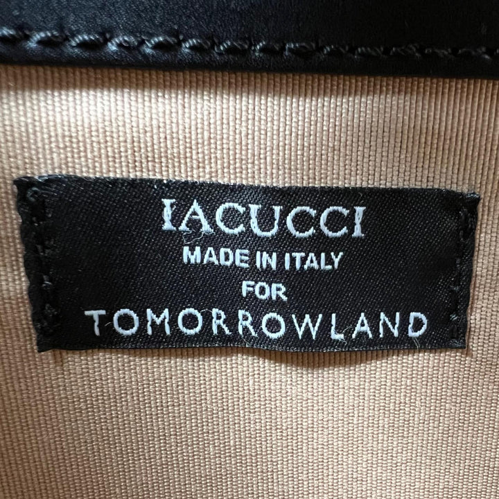 美品▲IACUCCI イアクッチ レザー 2WAY ハンドバッグ ショルダーバッグ ブラック ゴールド金具 イタリア製 レディース