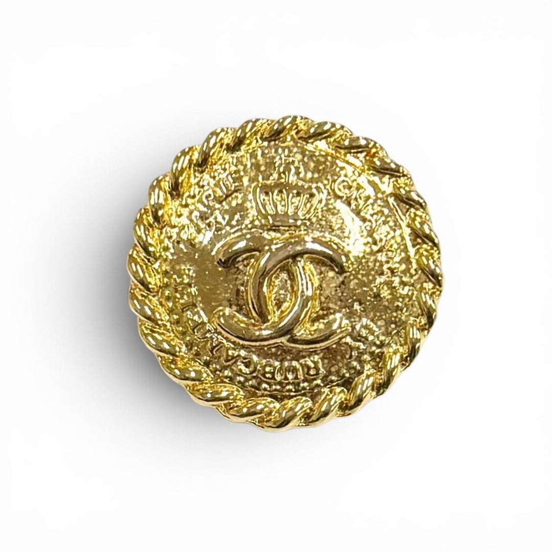 美品★CHANEL シャネル ヴィンテージ ココマーク クラウン ビッグボタン 6個セット ボタン ゴールド レディース