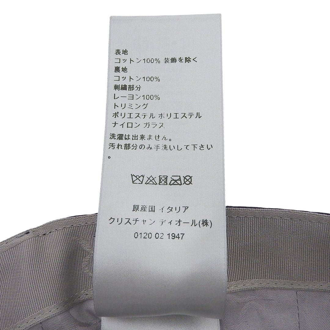 未使用品▲Christian Dior クリスチャンディオール DENIM TEAR 2023年製 383C911H4511 DIOR TEARS ビジュー装飾 ベースボールキャップ M