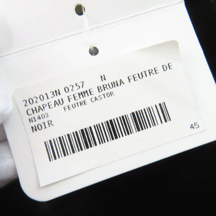 未使用品☆HERMES エルメス 202013N ゴールド金具 シェーヌダンクル ビーバーフェルト ハット ブラック 57 イタリア製 レディース