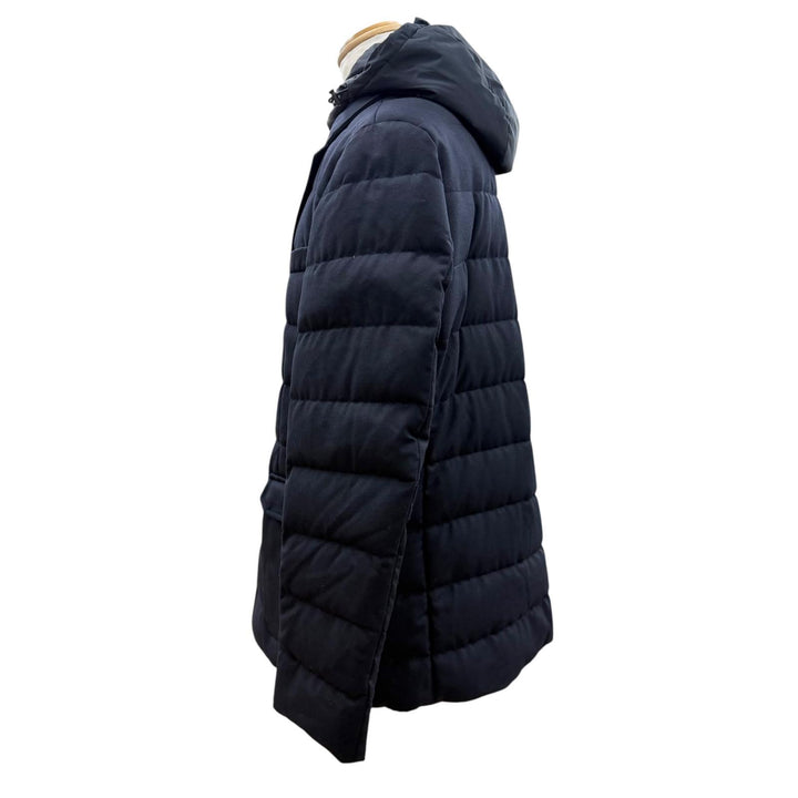 美品▼MONCLER モンクレール VERNOUX ヴェルヌ ウール フーデッド レイヤードデザイン テーラード ダウンジャケット 希少大きいサイズ5