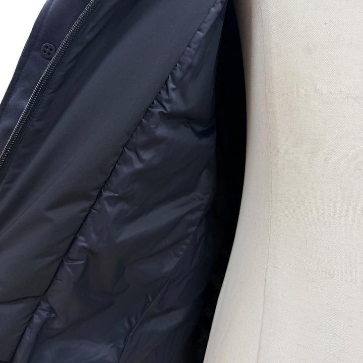 美品▼MONCLER モンクレール VERNOUX ヴェルヌ ウール フーデッド レイヤードデザイン テーラード ダウンジャケット 希少大きいサイズ5