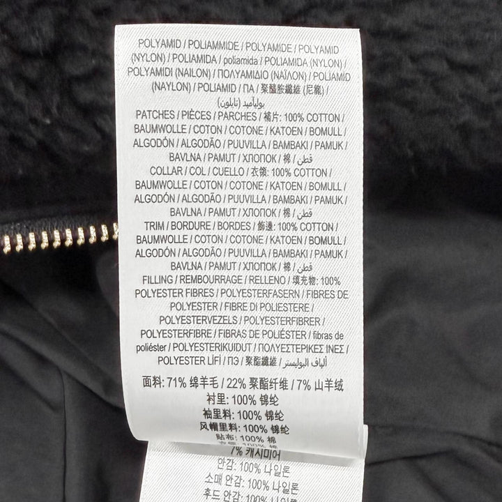 極美品★BURBERRY バーバリー 8046581 ウール カシミヤ混 フード付 リングロゴ 比翼仕立て コート ブラック 38 正規品 レディース