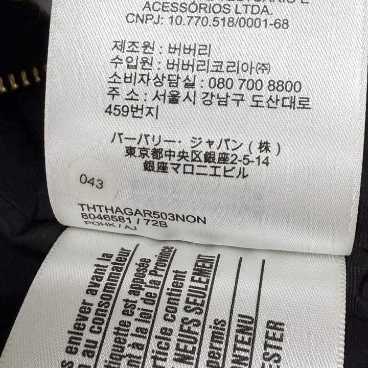 極美品★BURBERRY バーバリー 8046581 ウール カシミヤ混 フード付 リングロゴ 比翼仕立て コート ブラック 38 正規品 レディース