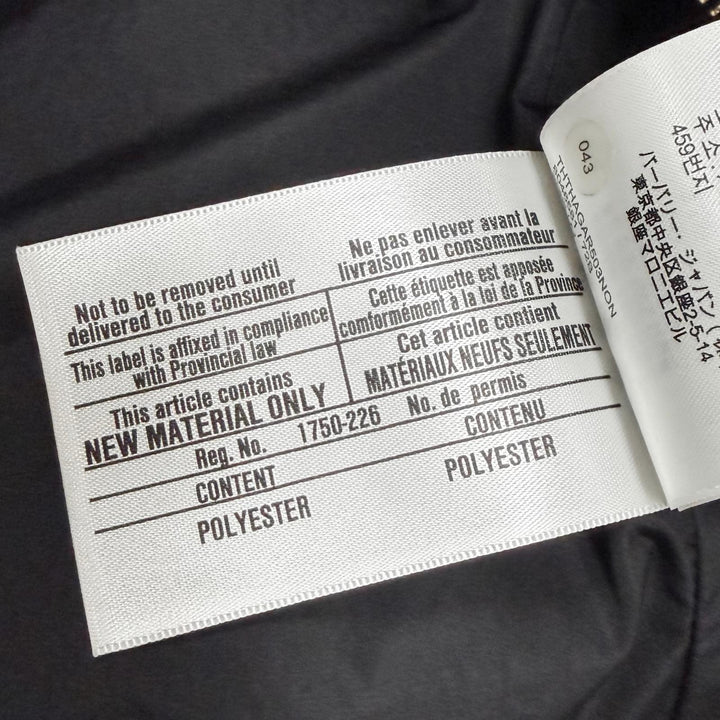 極美品★BURBERRY バーバリー 8046581 ウール カシミヤ混 フード付 リングロゴ 比翼仕立て コート ブラック 38 正規品 レディース