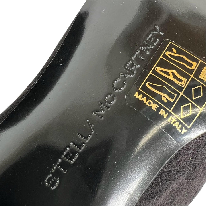 未使用品▲Stella McCartney ステラマッカートニー スウェードレザー ニーハイブーツ ブラック 35 イタリア製 レディース 箱・保存袋付き
