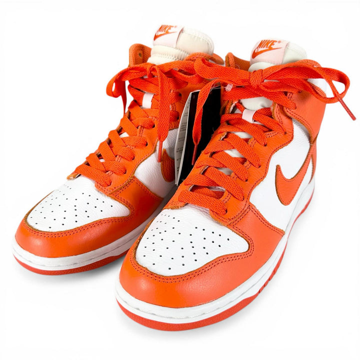 未使用品▲NIKE ナイキ 850477-101 DUNK RETRO QS シラキュース ダンク ハイ ハイカットスニーカー オレンジ ホワイト 26cm メンズ 箱付