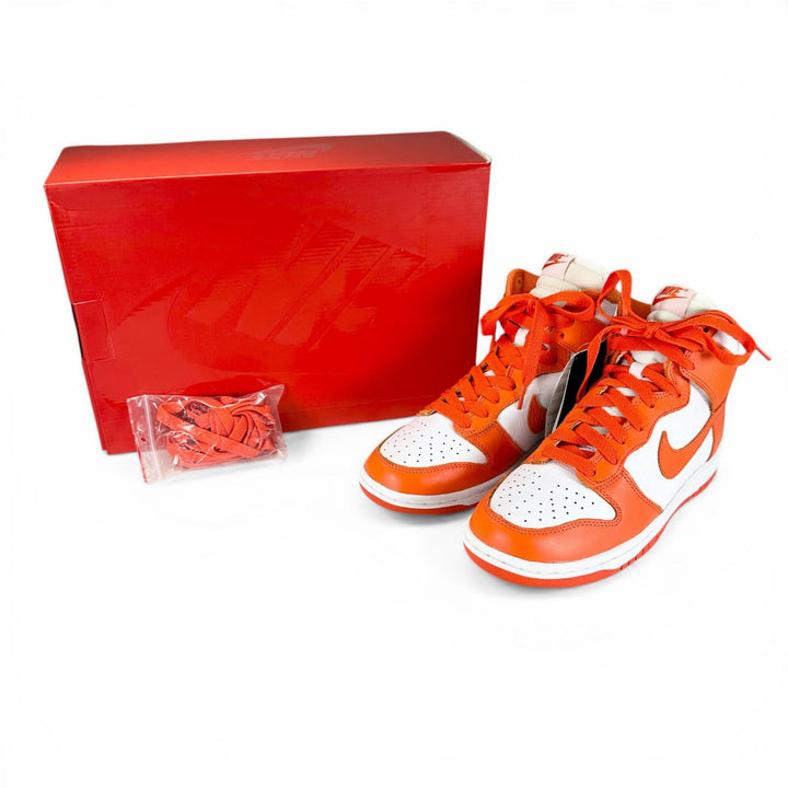 未使用品▲NIKE ナイキ 850477-101 DUNK RETRO QS シラキュース ダンク ハイ ハイカットスニーカー オレンジ ホワイト 26cm メンズ 箱付