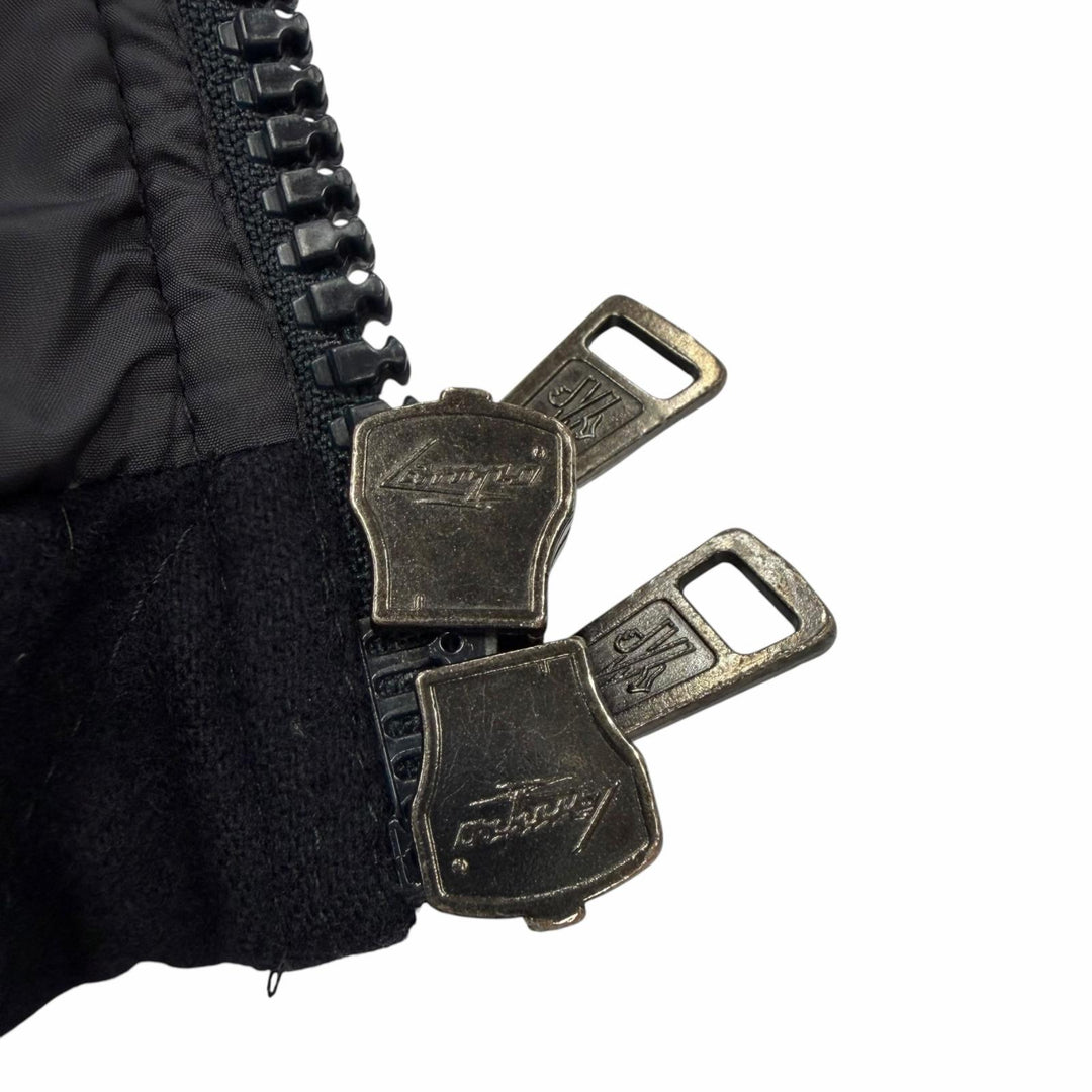 良品▼MONCLER モンクレール LABASTIDE ロゴワッペン付き フーデッド ダブルジップアップ ダウンジャケット ネイビー グレー 4 メンズ
