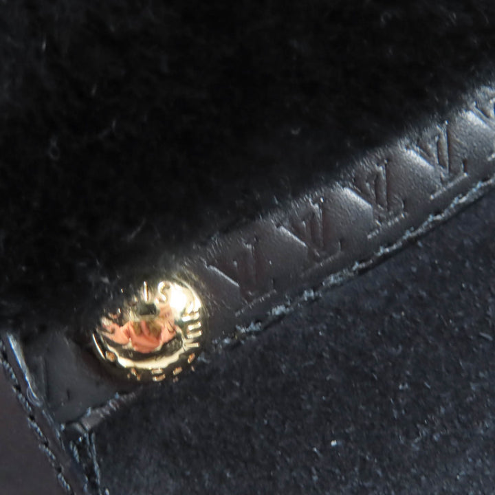 極美品☆LOUIS VUITTON ルイヴィトン 2023年製 アスペン・ライン ベルトデザイン ムートン ショートブーツ ブラック 37.5 イタリア製