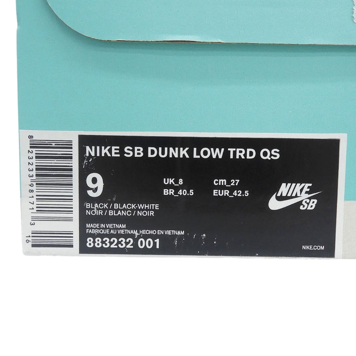 未使用品▲NIKE ナイキ 883232-001 SB DUNK LOW TRD QS ギャラクシー メッシュ レザー スニーカー ブラック系 27cm メンズ 箱付き