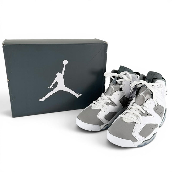 未使用品▲NIKE ナイキ CT8529-100 AIR JORDAN 6 RETRO JORDAN BRAND レザー ハイカットスニーカー ホワイト グレー 28.5cm メンズ 箱付