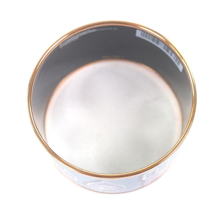未使用品□HERMES エルメス 152591FO4970 HARNAIS DES PRESIDENTS XL ENCRES エマイユ バングル ブルーグレー ピンクゴールド フランス製