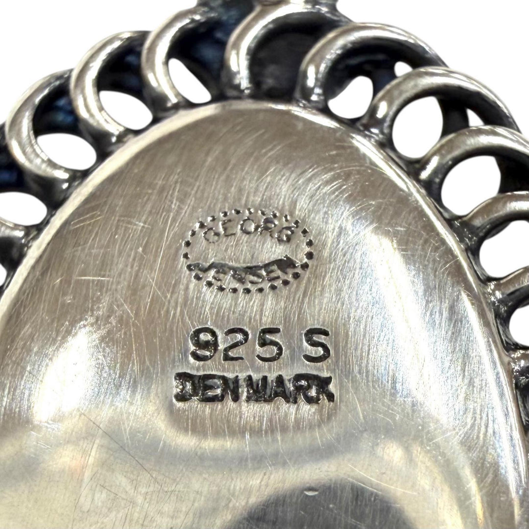 美品◇Georg Jensen ジョージジェンセン 925 オニキス 2004 ネックレス ペンダント シルバー ブラック 重量10.38g レディース 箱付き