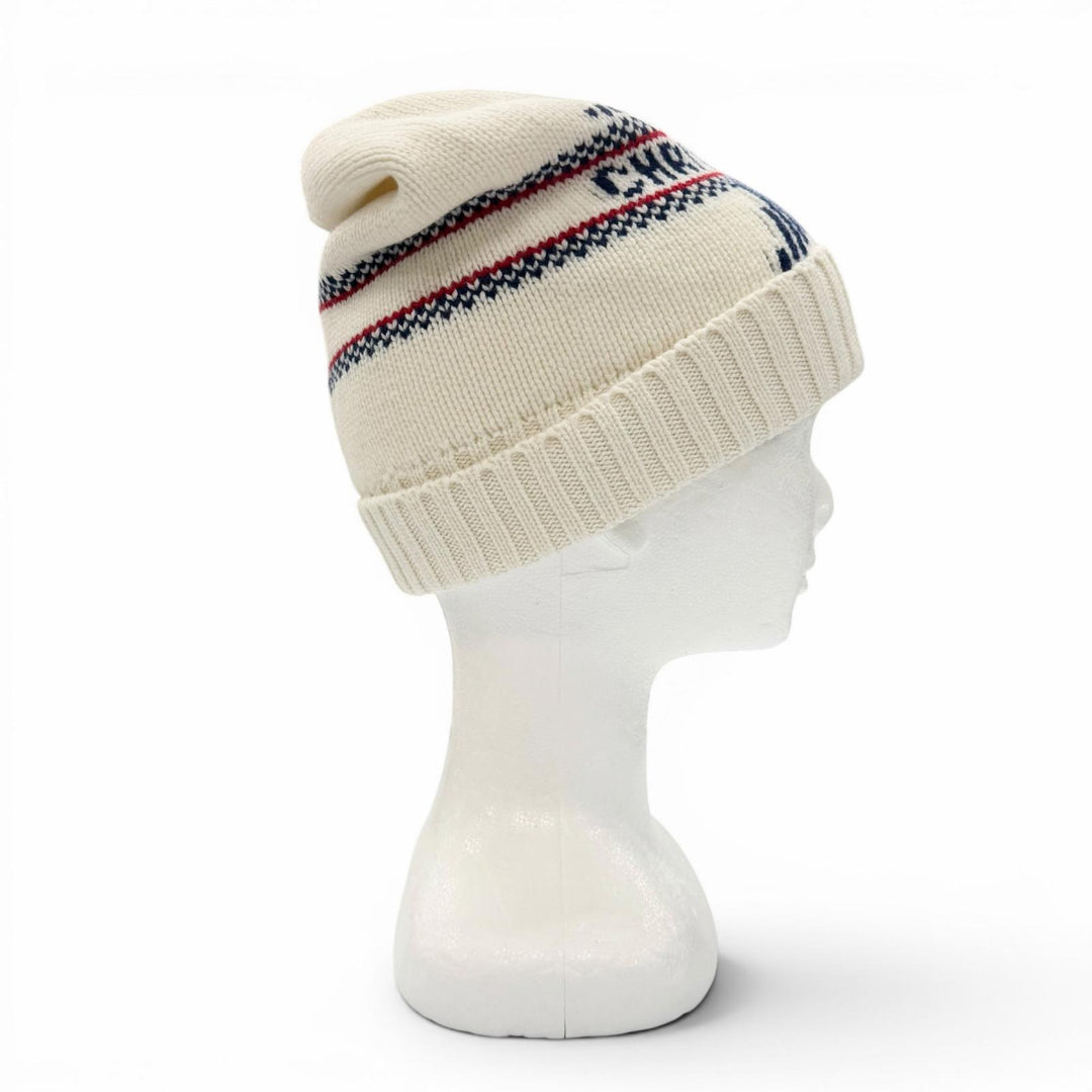 極美品▼Christian Dior クリスチャンディオール 21AW 15DAL715I175 ディオールアルプス カシミヤ混 スターロゴ ニットキャップ 正規品