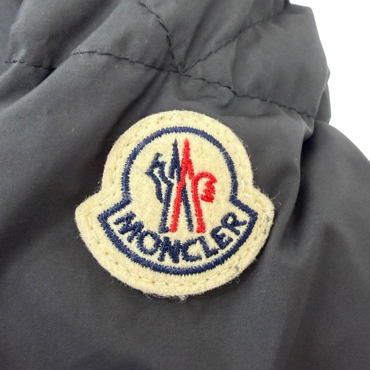 美品□MONCLER モンクレール 2024年製 CARDERE GIUBBOTTO フードロゴ WZIP ダウンジャケット ブラック 3 正規品 メンズ ガーメント付き