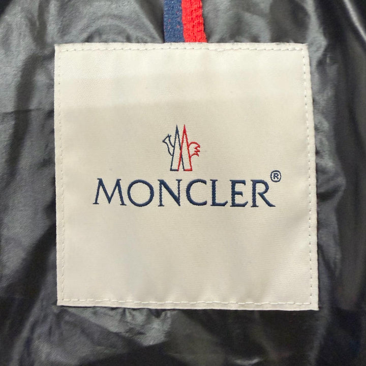 美品□MONCLER モンクレール 2024年製 CARDERE GIUBBOTTO フードロゴ WZIP ダウンジャケット ブラック 3 正規品 メンズ ガーメント付き