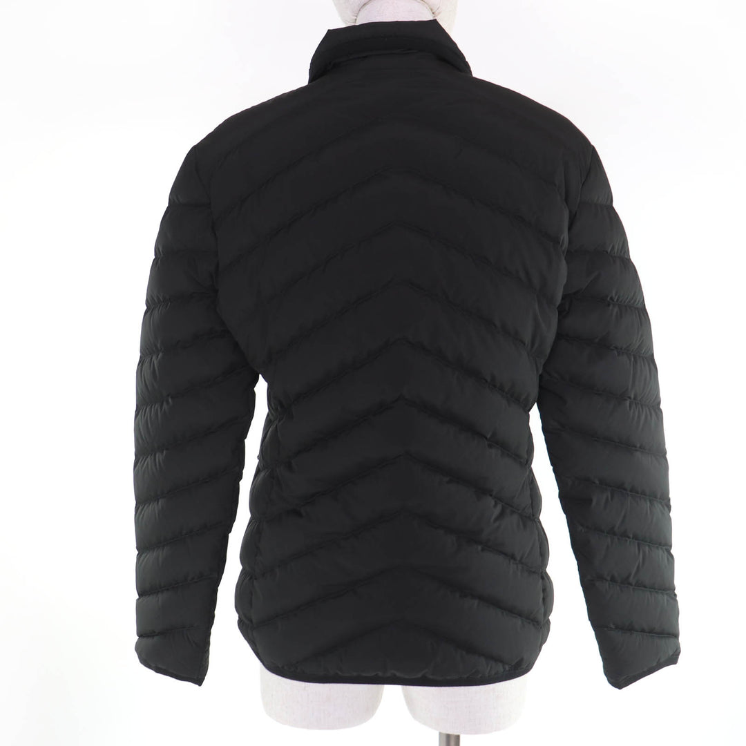 極美品☆HERMES エルメス 24AW 4H0168DR ロゴラバーパッチ セリエボタン ダウンジャケット ブラック 40 イタリア製 正規品 レディース