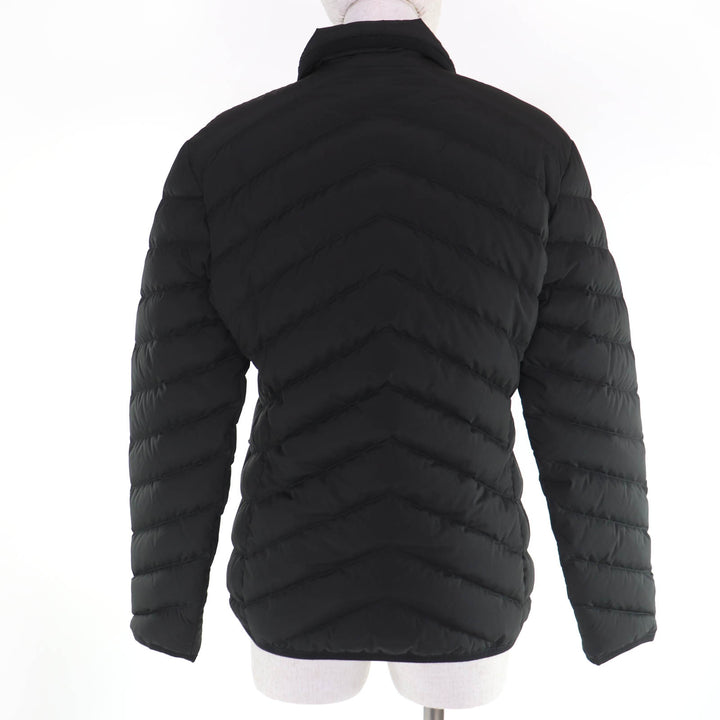 極美品☆HERMES エルメス 24AW 4H0168DR ロゴラバーパッチ セリエボタン ダウンジャケット ブラック 40 イタリア製 正規品 レディース