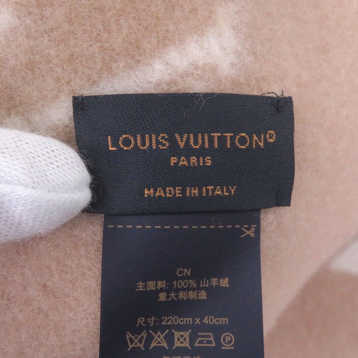 極美品□LOUIS VUITTON ルイヴィトン 2025年製 M97660 マフラー・レイキャビック クラウド カシミヤ100％ ベージュ イタリア製 正規品