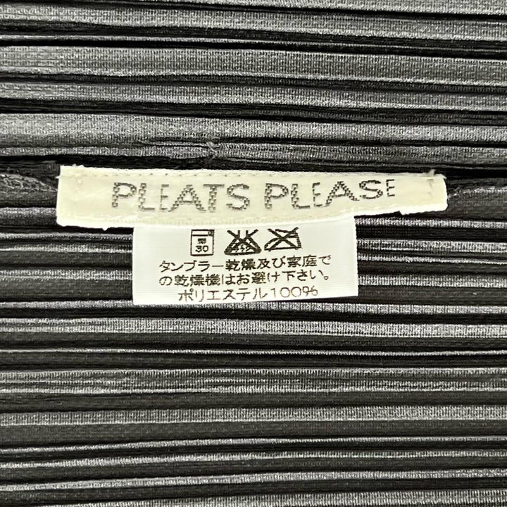 美品▲PLEATS PLEASE プリーツプリーズ イッセイミヤケ PP05-JA001 ロング カーディガン グレー 4 日本製 正規品 レディース