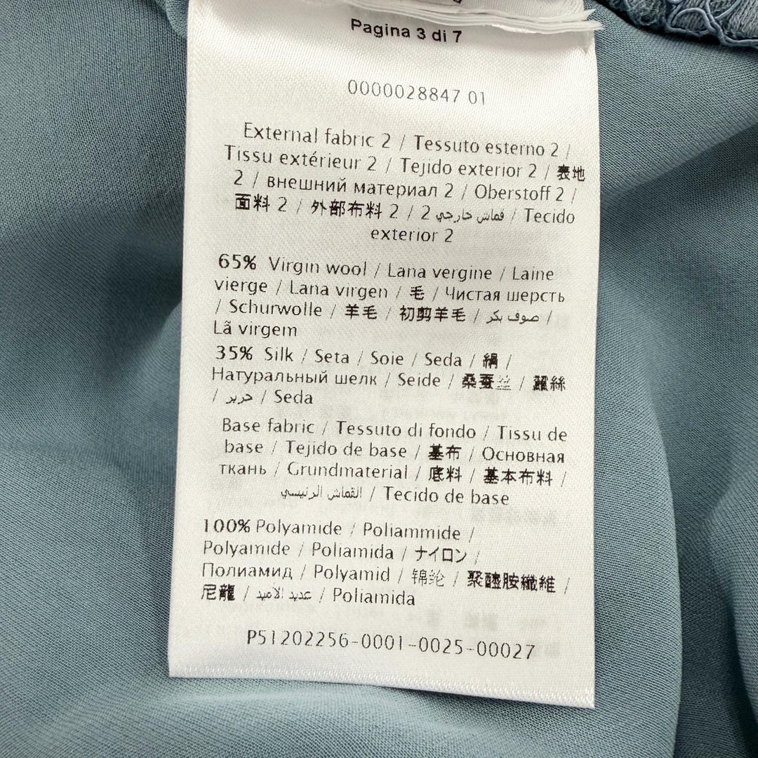 未使用品△VALENTINO ヴァレンティノ 2022年製 NB2RF0L61EC コットン ロックスタッズ 総レース ショートパンツ ライトブルー系 38 伊製