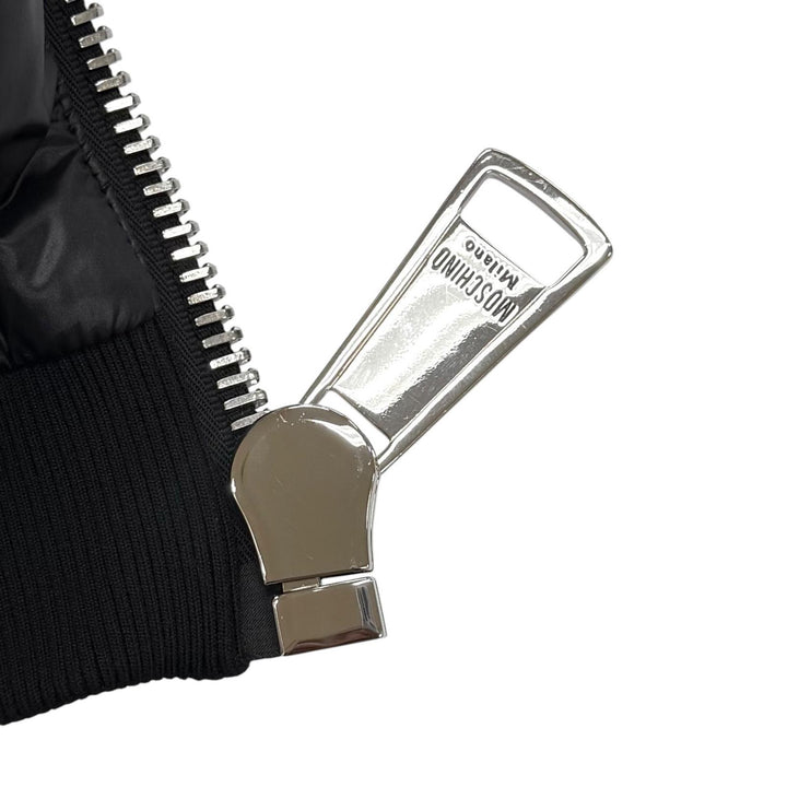 未使用品★MOSCHINO COUTURE! モスキーノ クチュール KK7235116 フード付 バックロゴ ZIP UP ダウンジャケット 38 正規品 定価240000円