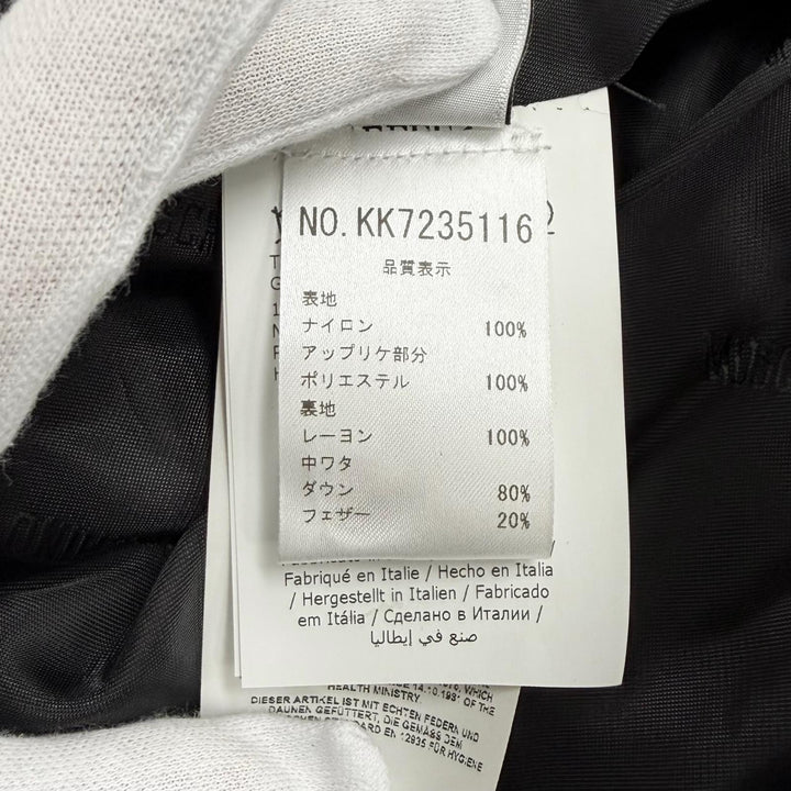 未使用品★MOSCHINO COUTURE! モスキーノ クチュール KK7235116 フード付 バックロゴ ZIP UP ダウンジャケット 38 正規品 定価240000円