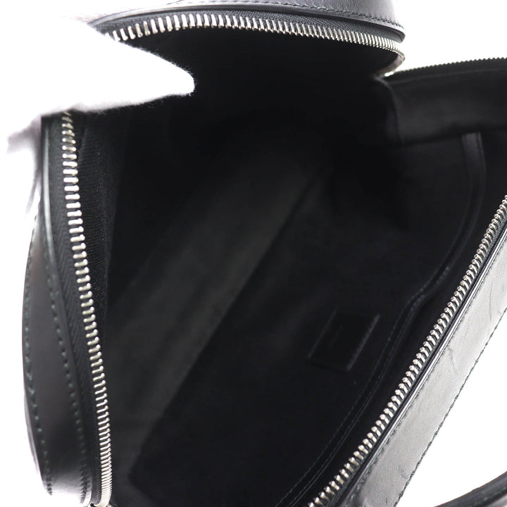 美品△Dunhill ダンヒル ローラガス トップハンドルバッグ ロゴ エンボス カーフレザー 2WAY ショルダーバッグ ブラック 伊製 メンズ