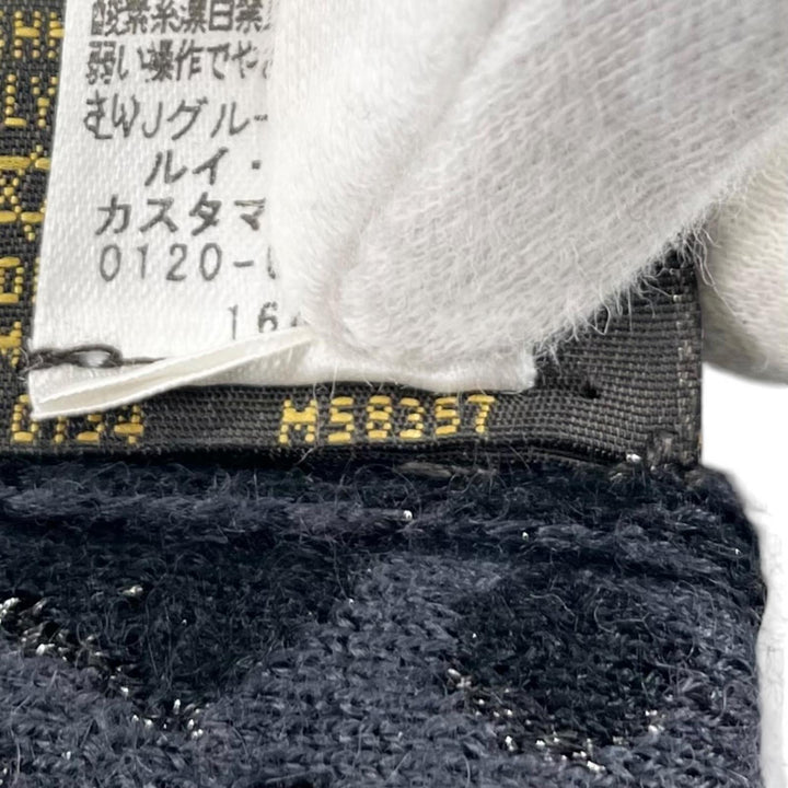 極美品▲LOUIS VUITTON ルイヴィトン M58357 ゴン マイユ レオパード カシミヤ シルク LVロゴ ロング グローブ 手袋 正規品 レディース