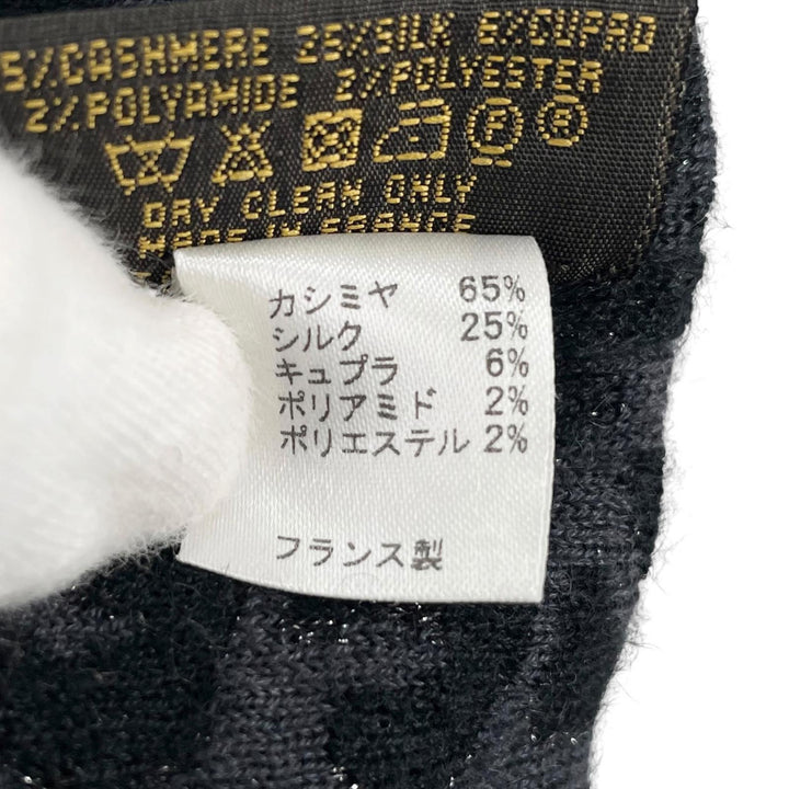 極美品▲LOUIS VUITTON ルイヴィトン M58357 ゴン マイユ レオパード カシミヤ シルク LVロゴ ロング グローブ 手袋 正規品 レディース