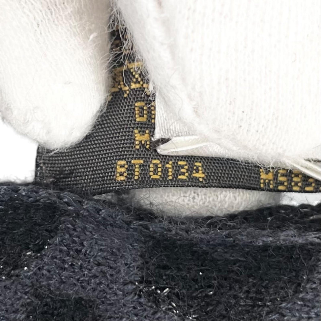 極美品▲LOUIS VUITTON ルイヴィトン M58357 ゴン マイユ レオパード カシミヤ シルク LVロゴ ロング グローブ 手袋 正規品 レディース