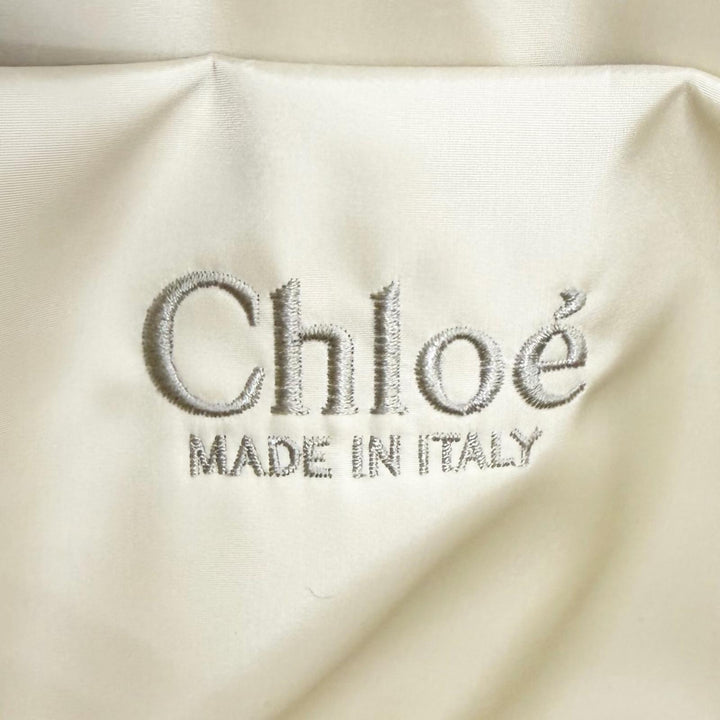 極美品△Chloe クロエ CHC23WS383L4122M WOODY ウッディ ミディアム トートバッグ ライトベージュ イタリア製 レディース 保存袋付き