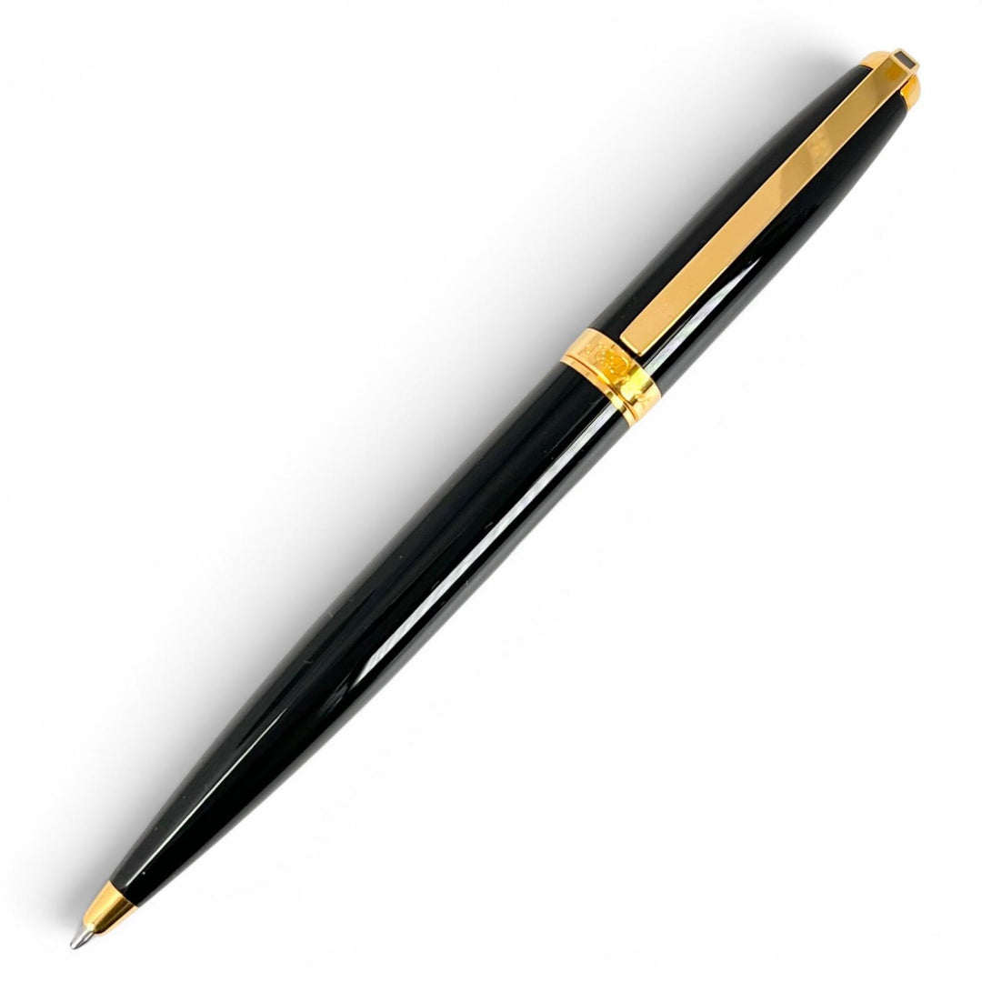 極美品▲Dupont デュポン FIDELIO フィデリオ ツイスト式 ボールペン 筆記具 ブラック ゴールド フランス製 メンズ 箱付き