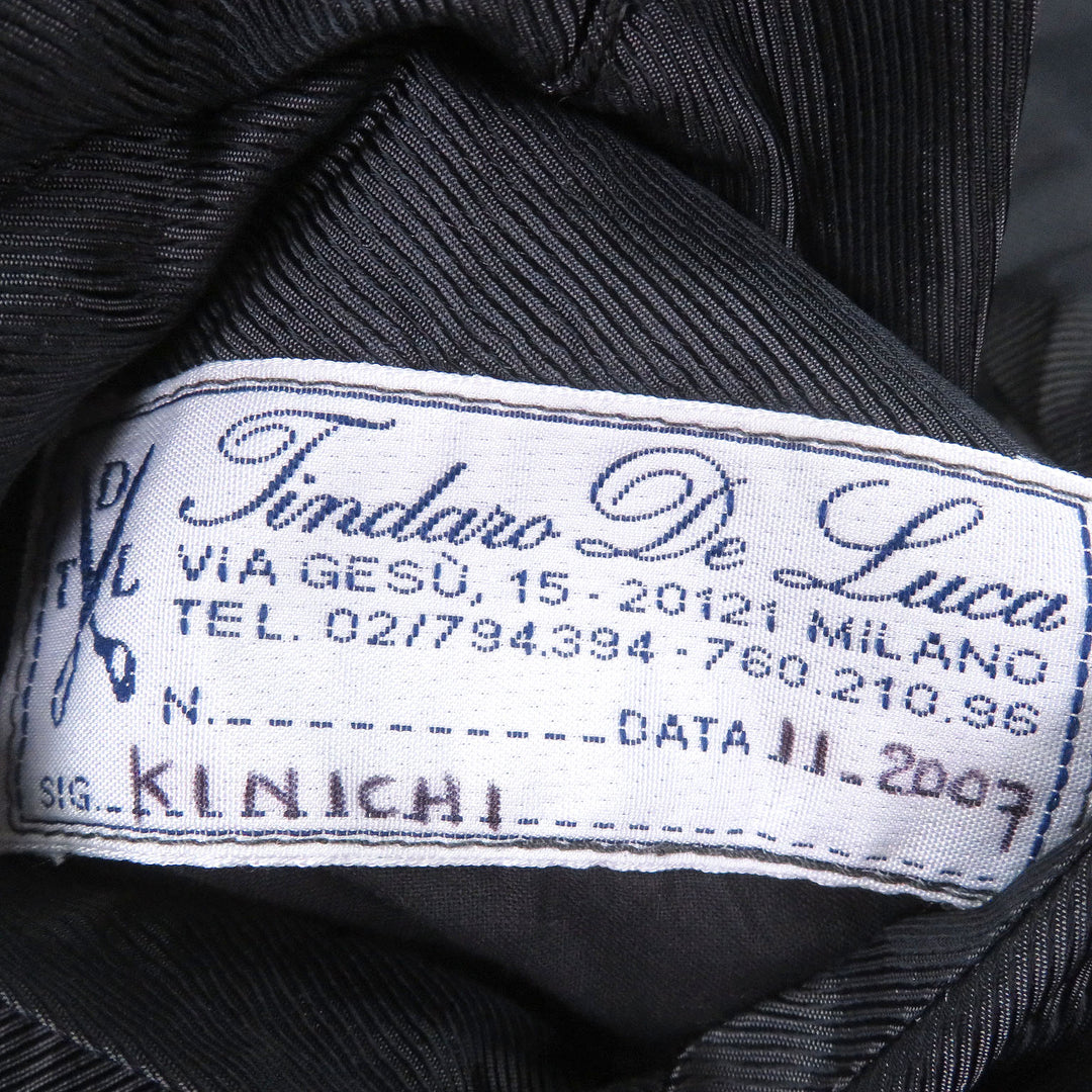 極美品□Tindaro De Luca ティンダロ・デ・ルーカ ストライプ柄 ビスポーク シングルスーツ 上下セットアップ グレー Lサイズ相当 メンズ