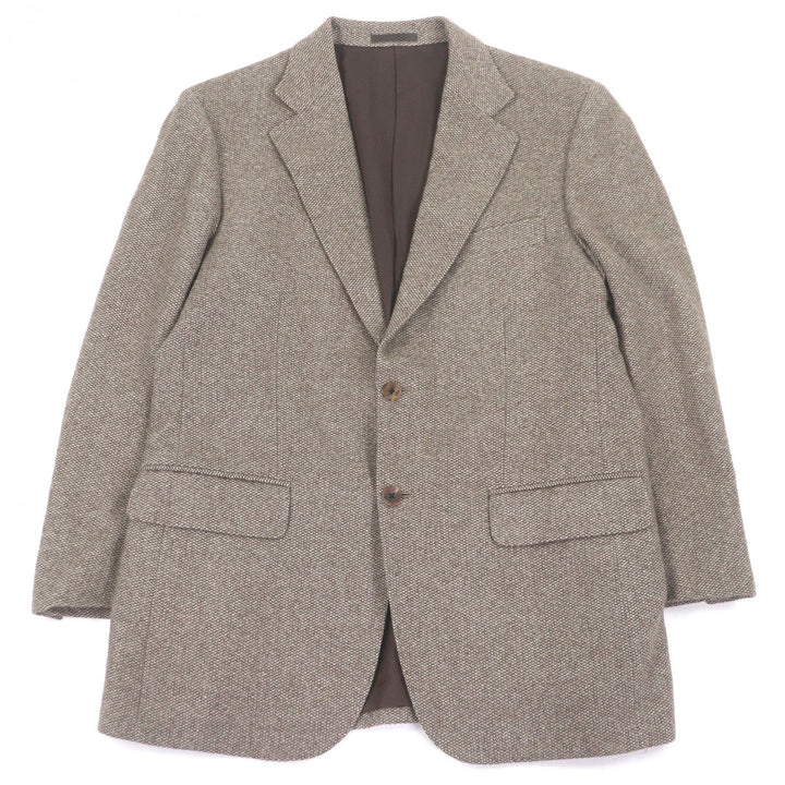 美品□BURBERRY LONDON バーバリーロンドン カシミヤ100% シングル ツイードジャケット テーラードジャケット 96-86-170 日本製　正規品
