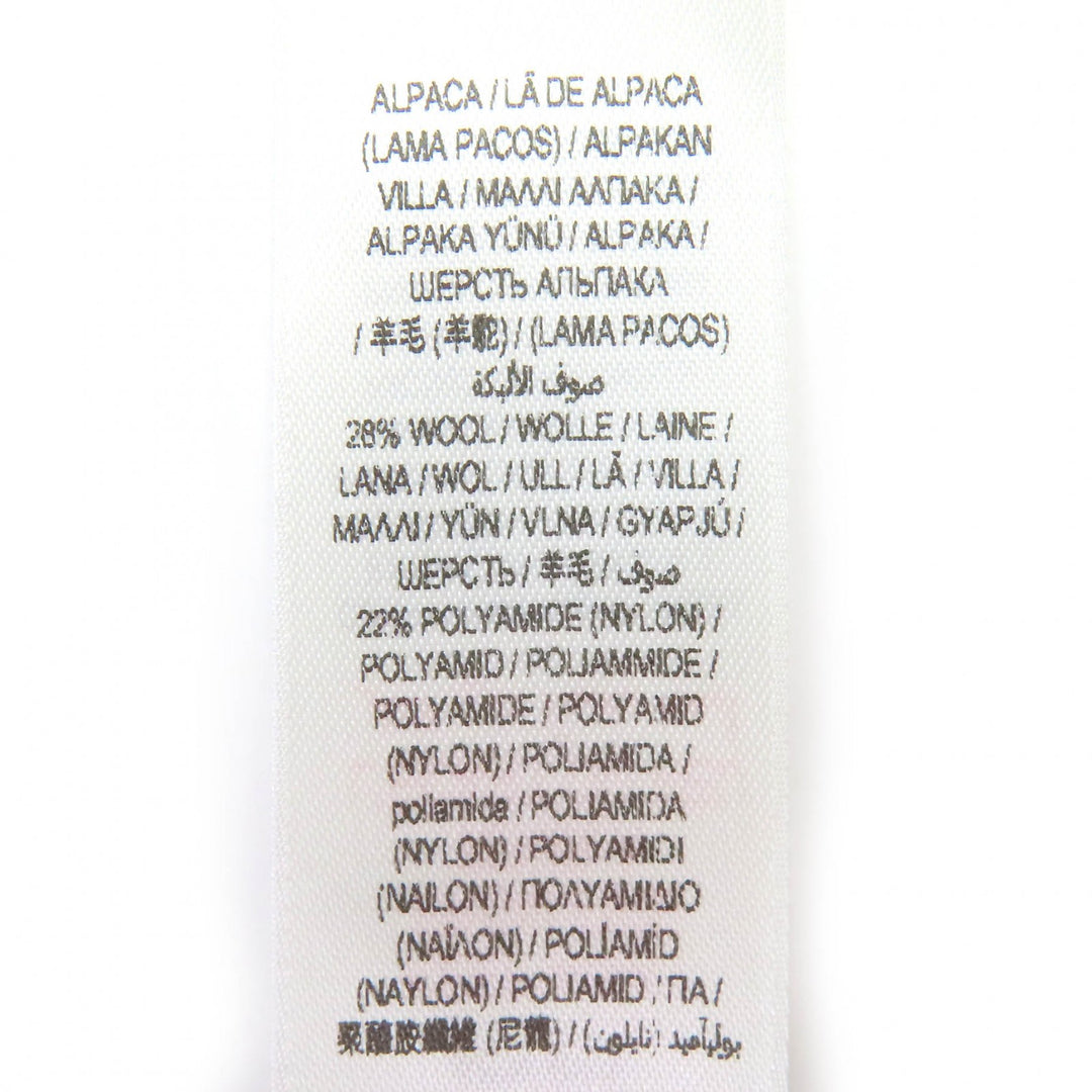 未使用品△BURBERRY バーバリー 8114081 アルパカ ウール ロゴ フリンジ ロング マフラー ブラック ホワイト 185×21cm イタリア製 正規品